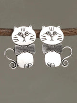 Cute cat earrings, holiday jewelry for women's holiday