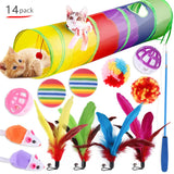 Cat Toys Mouse Shape Balls Foldable Cat Play Tunnel Kitten Tower Funny Cat Tent Pet Supplies  for Indoor Cats