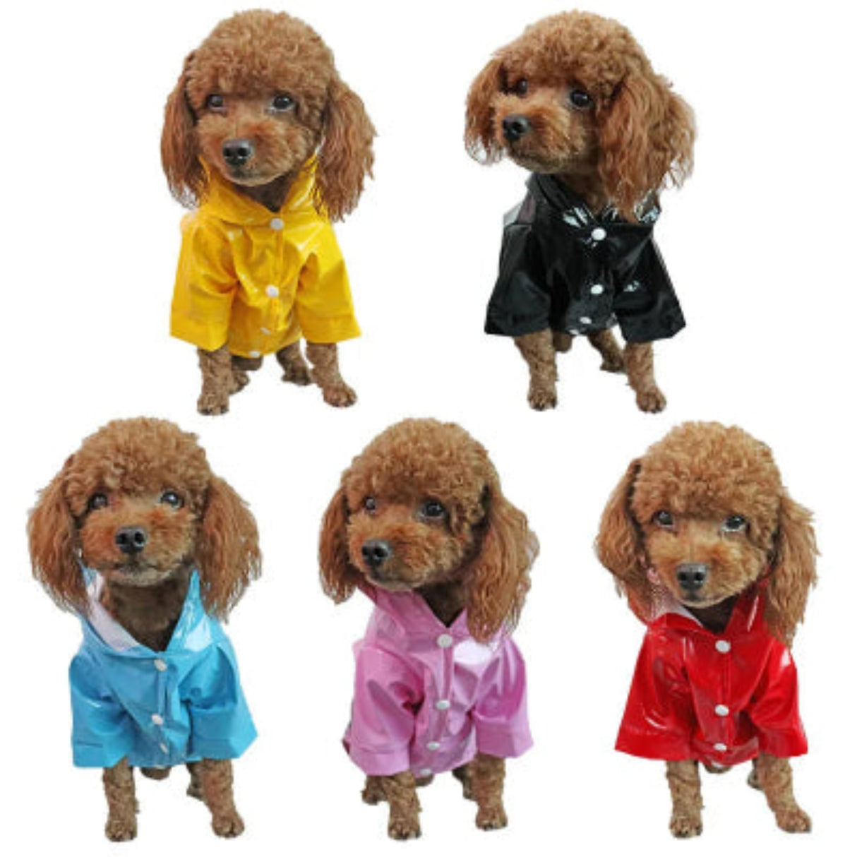 Abrigo de lluvia de verano para exteriores para cachorros y mascotas, chaquetas impermeables con capucha de tallas S a XL, impermeable de PU para perros, ropa, impermeable para perros pequeños 