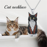 Creative and Handsome Maine Coon Cat Pendant Necklace for Women Exquisite Pet Kitten Jewelry Accessories Cat Lovers Holiday Gift