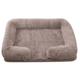 Cama grande para perros Cama de felpa para perros Cama para mascotas de invierno con almohadilla gruesa Sofá cama para perros Almohadilla extraíble Perrera cuadrada para perros pequeños y grandes