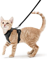 ATUBAN Cat Harness and Leash Set Stylish Escape Proof Cat Vest Harness Adjustable Breathable Pet Harness with Reflective Trim