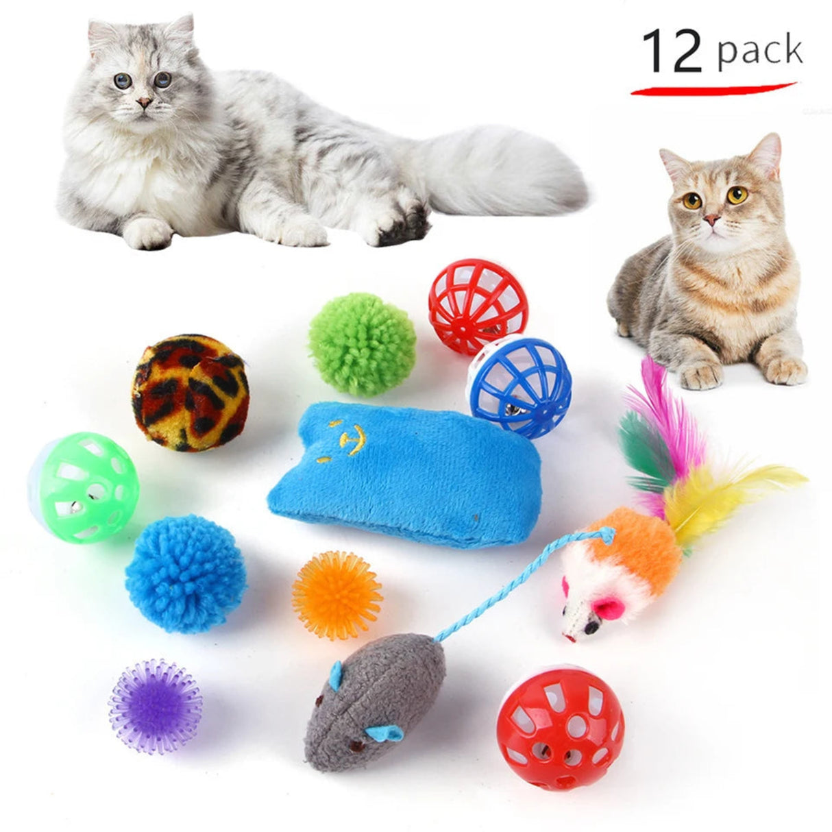 Cat Toys Mouse Shape Balls Foldable Cat Play Tunnel Kitten Tower Funny Cat Tent Pet Supplies  for Indoor Cats