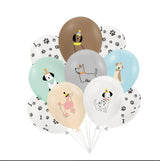 12Pcs Party Supplies 12" Latex Balloons Dog Birthday Kids Baby Shower Balloon Decoration Toys Paw Print