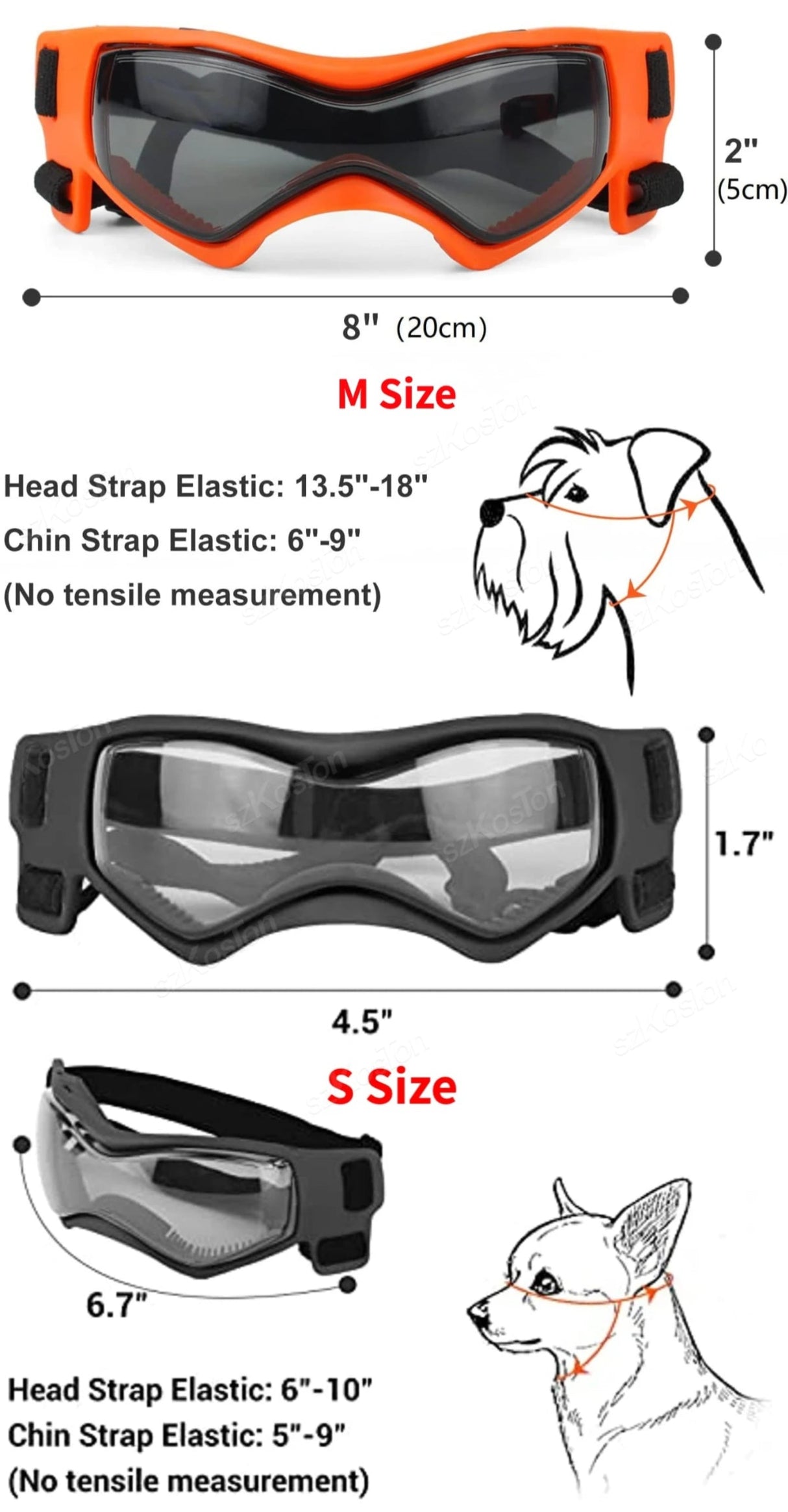 Dog Goggles Medium Small Breed Dog Sunglasses for Adjustable UV Protection Eyewear for Dog puppy Outdoor Riding Driving