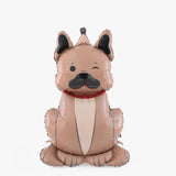 New Standing 3D Cartoon Dogs Claw Bulldog Shepherd Poodle Puppy Pet Theme Birthday Party Decoration Forest Animals Balloons 1PCS