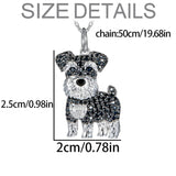 Exquisite and Cute Schnauzer Dog Pendant Necklace for Women Elegant Pet Puppy Jewelry Animal Accessories Dog Lovers Gift