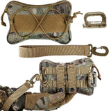 Tactical K9 Side Bag Small Horizontal Molle Pouch for Service Dog Harness Tactical Dog Vest Attachment Saddlebag Bone Shape