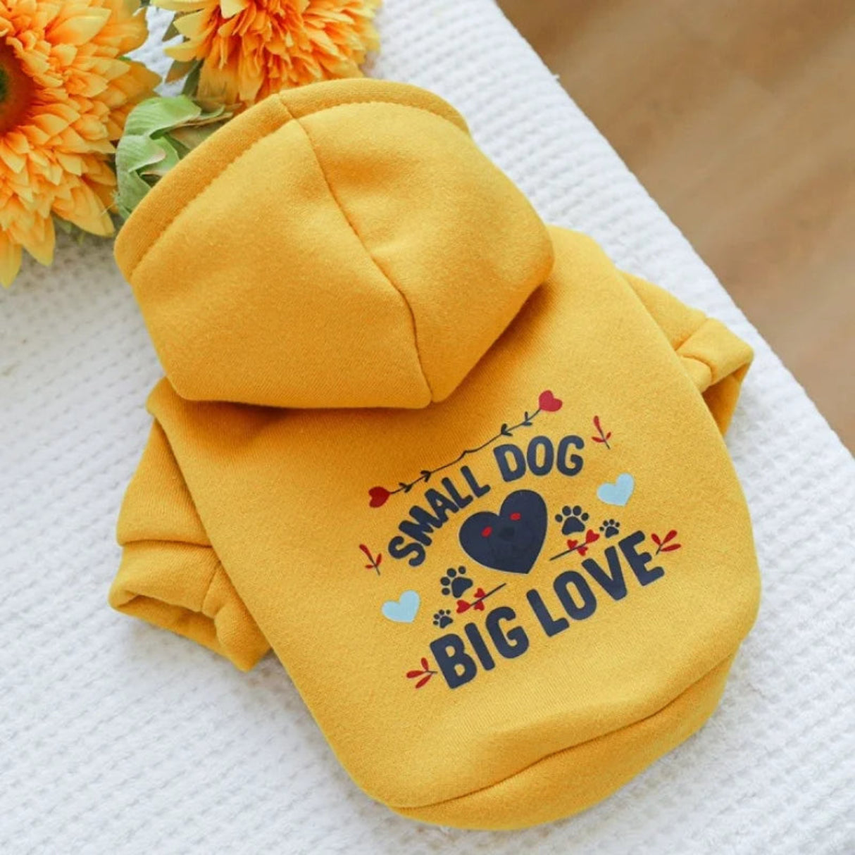 Ropa para perros pequeños y medianos, sudadera con capucha cálida de invierno para perros, suéter con estampado de letras para cachorros, sudadera para mascotas, ropa para perros Bichon Frise