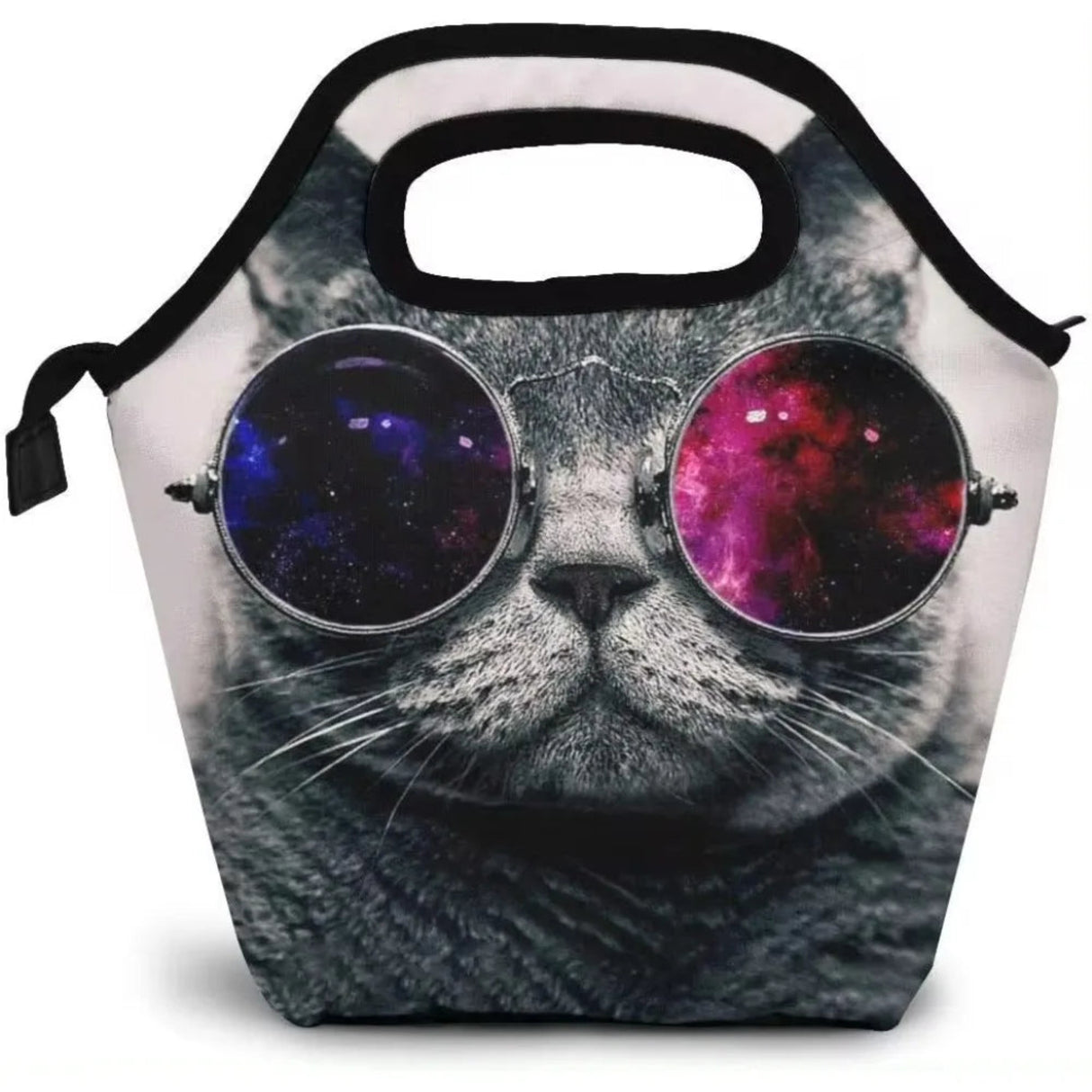 Lunch Bags for Women Men Sunglasses Cat Lunch Box Tote Insulated Reusable Leakproof Cooler Shoulder Strap Lunch Pail Container