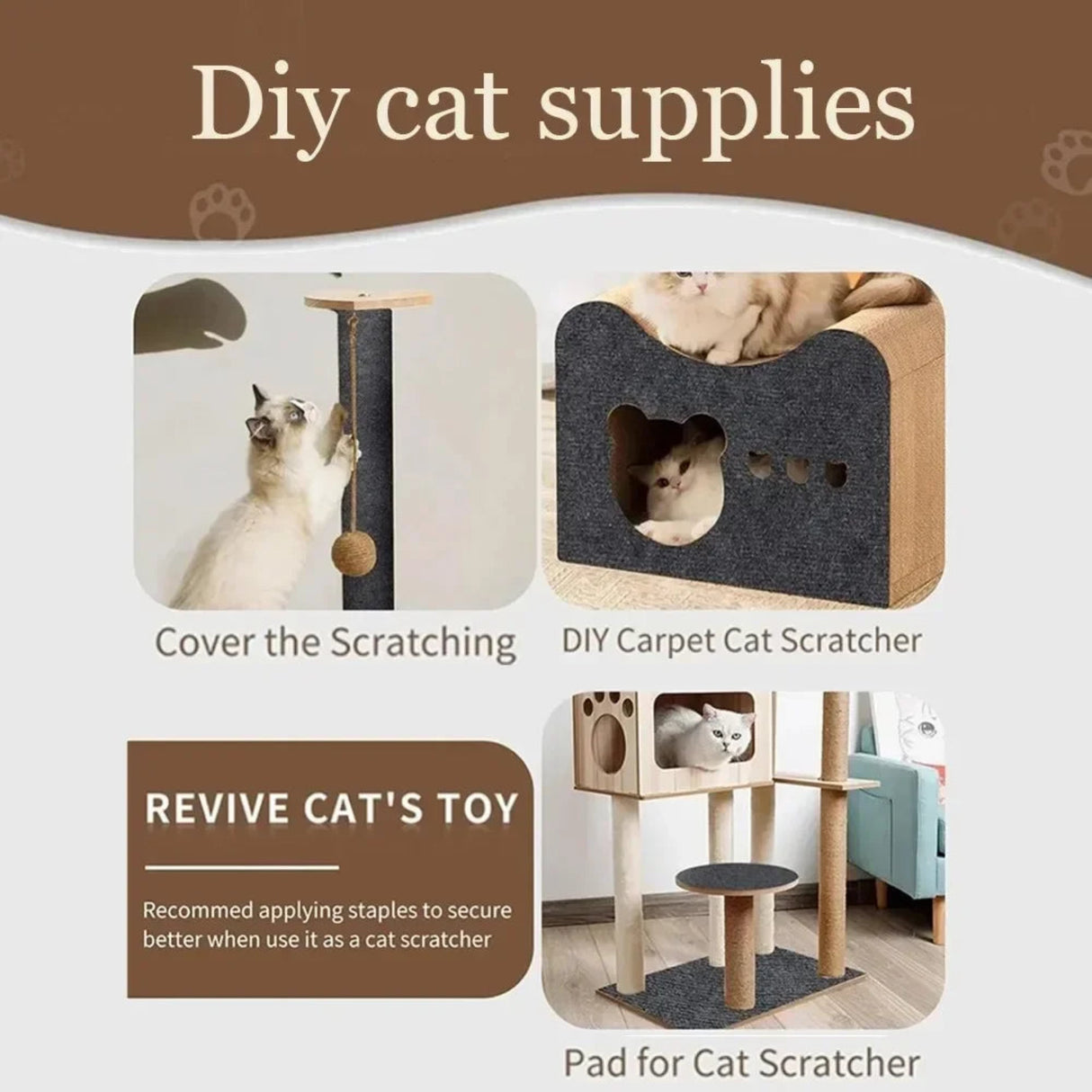 Anti Cat Scratch Sofa Cat Crawling Mat Grinding Climbing Frame Sofa Protection Self-adhesive Carpet Cats Scratch Board Cats Toys