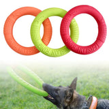 Juguetes para perros, discos voladores para mascotas, anillo de entrenamiento EVA para perros, juguetes resistentes para perros, anillo flotante para morder para cachorros, juguete interactivo 