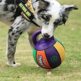 Pelota de juguete para perros, resistente a mordeduras, con mango de goma, indestructible, para entrenamiento de perros grandes y pequeños, juego interactivo 