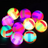 1 juguete luminoso con ruido para mascotas, juguetes para perros, pelota elástica luminosa colorida, juguete con sonido para masticar, pelota para gatitos, suministros para mascotas