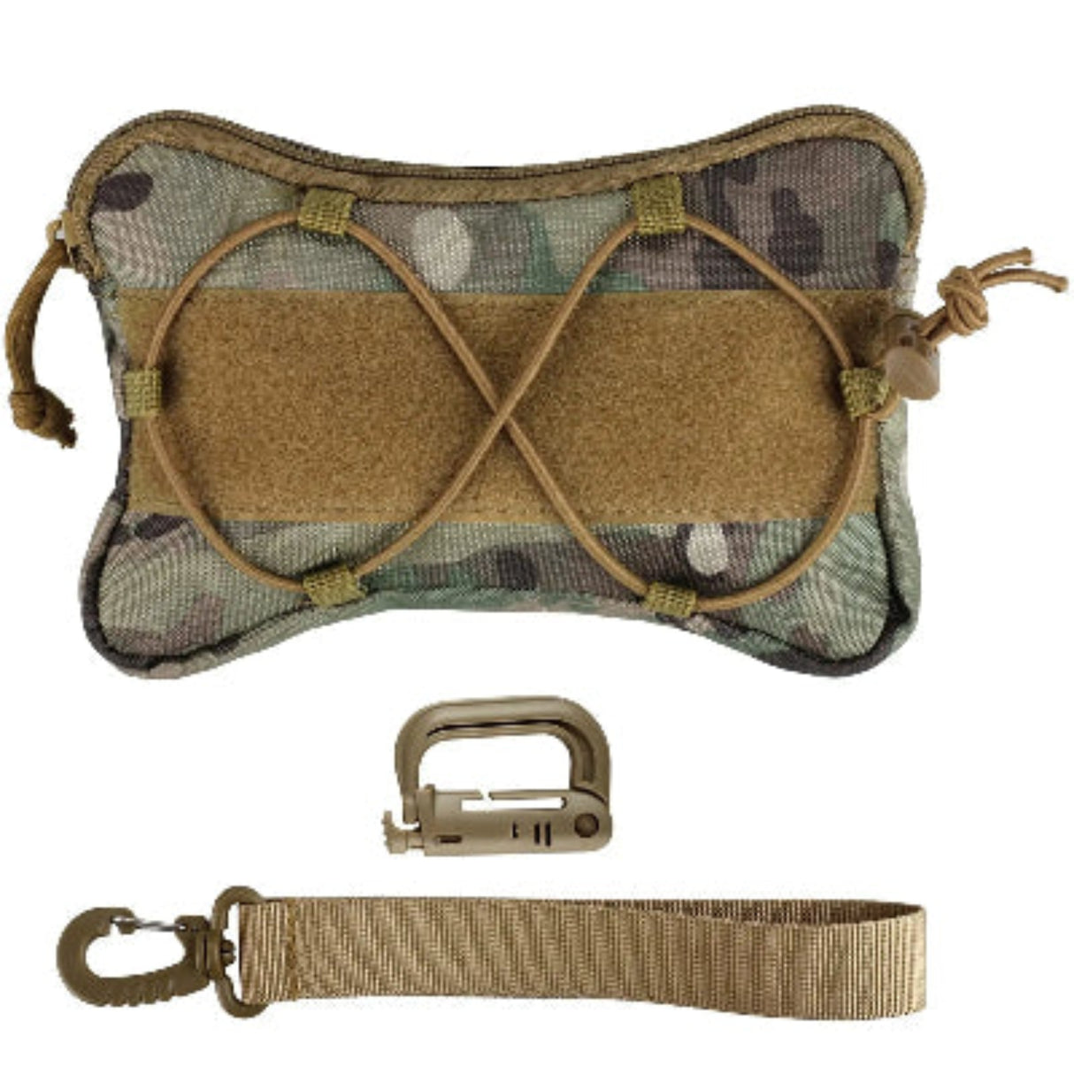 Bolsa lateral táctica K9, pequeña bolsa Molle horizontal para arnés de perro de servicio, accesorio para chaleco táctico para perro, alforja con forma de hueso