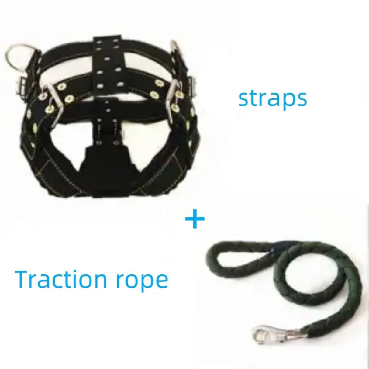 Durable Large Dog Harness Traction Rope Pit Bull Dog Muscle Training Carrying Strap Vest Adjustable Quick Control Pet Supplies