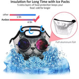 Lunch Bags for Women Men Sunglasses Cat Lunch Box Tote Insulated Reusable Leakproof Cooler Shoulder Strap Lunch Pail Container