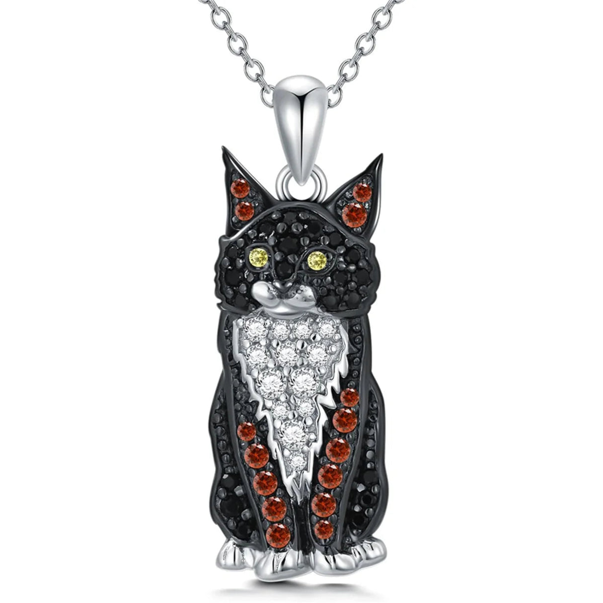 Creative and Handsome Maine Coon Cat Pendant Necklace for Women Exquisite Pet Kitten Jewelry Accessories Cat Lovers Holiday Gift