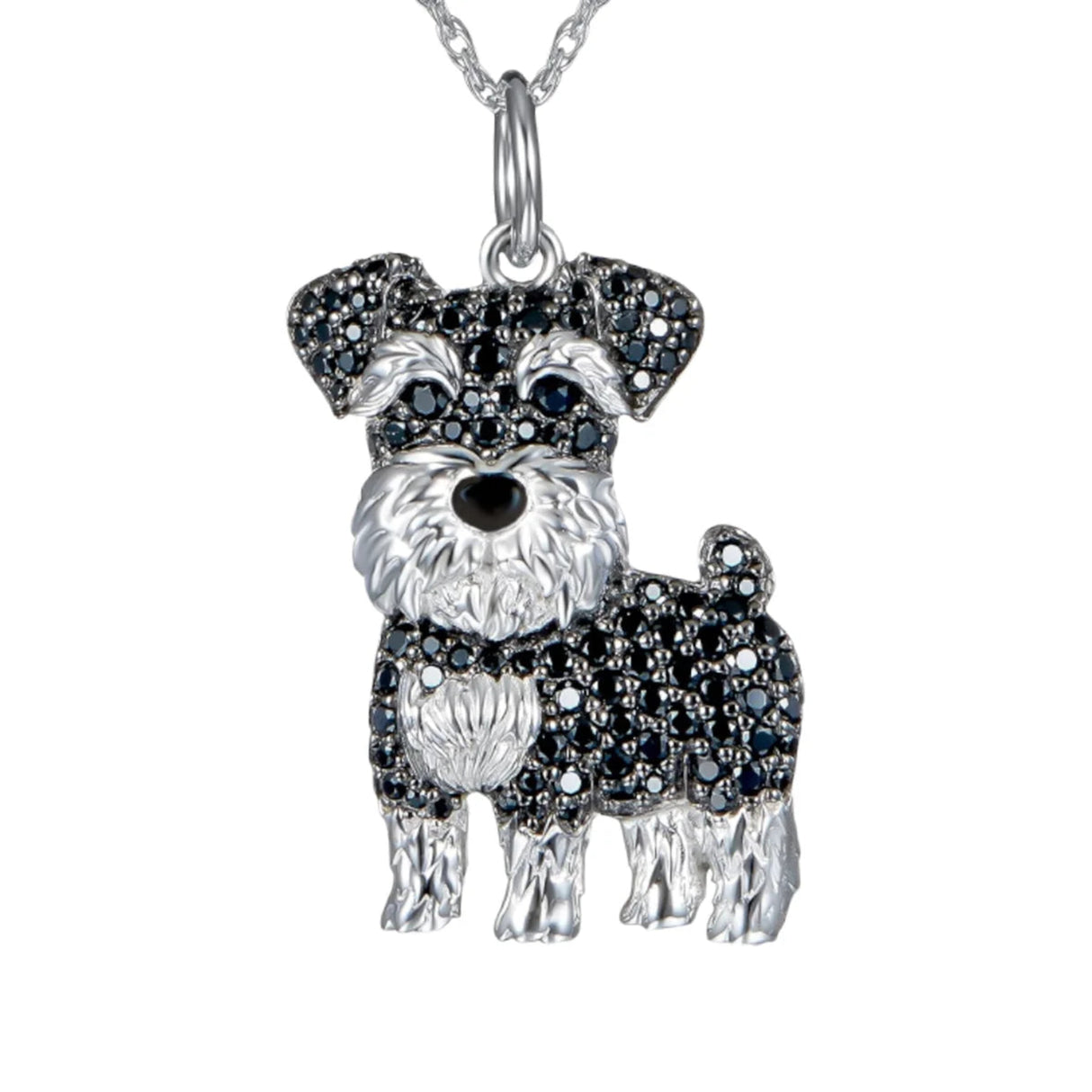 Exquisite and Cute Schnauzer Dog Pendant Necklace for Women Elegant Pet Puppy Jewelry Animal Accessories Dog Lovers Gift