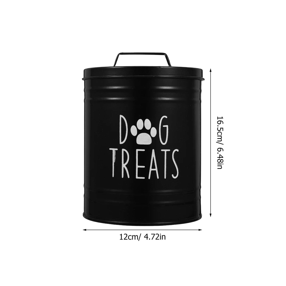 Dog Food Storage Container with Lid Airtight Metal Dog Treat Bucket for Kitchen Counter Pet Dry Food Grain Storage Barrel Grain