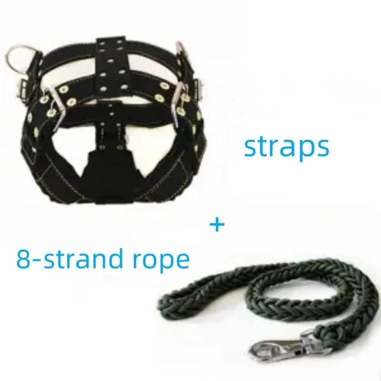 Durable Large Dog Harness Traction Rope Pit Bull Dog Muscle Training Carrying Strap Vest Adjustable Quick Control Pet Supplies