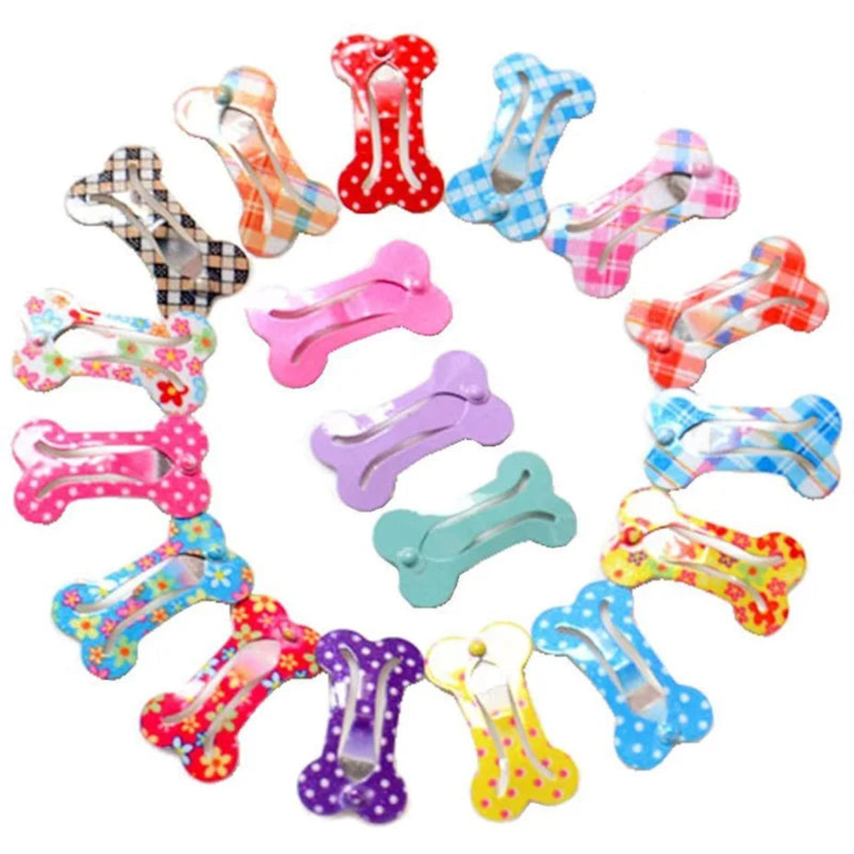 5Pcs/lot Cute Dog Hairpin Colorful Bone Shape Hairpin Pet Small Dogs Hair Clips for Chihuahua Pug Grooming Dog Accessories