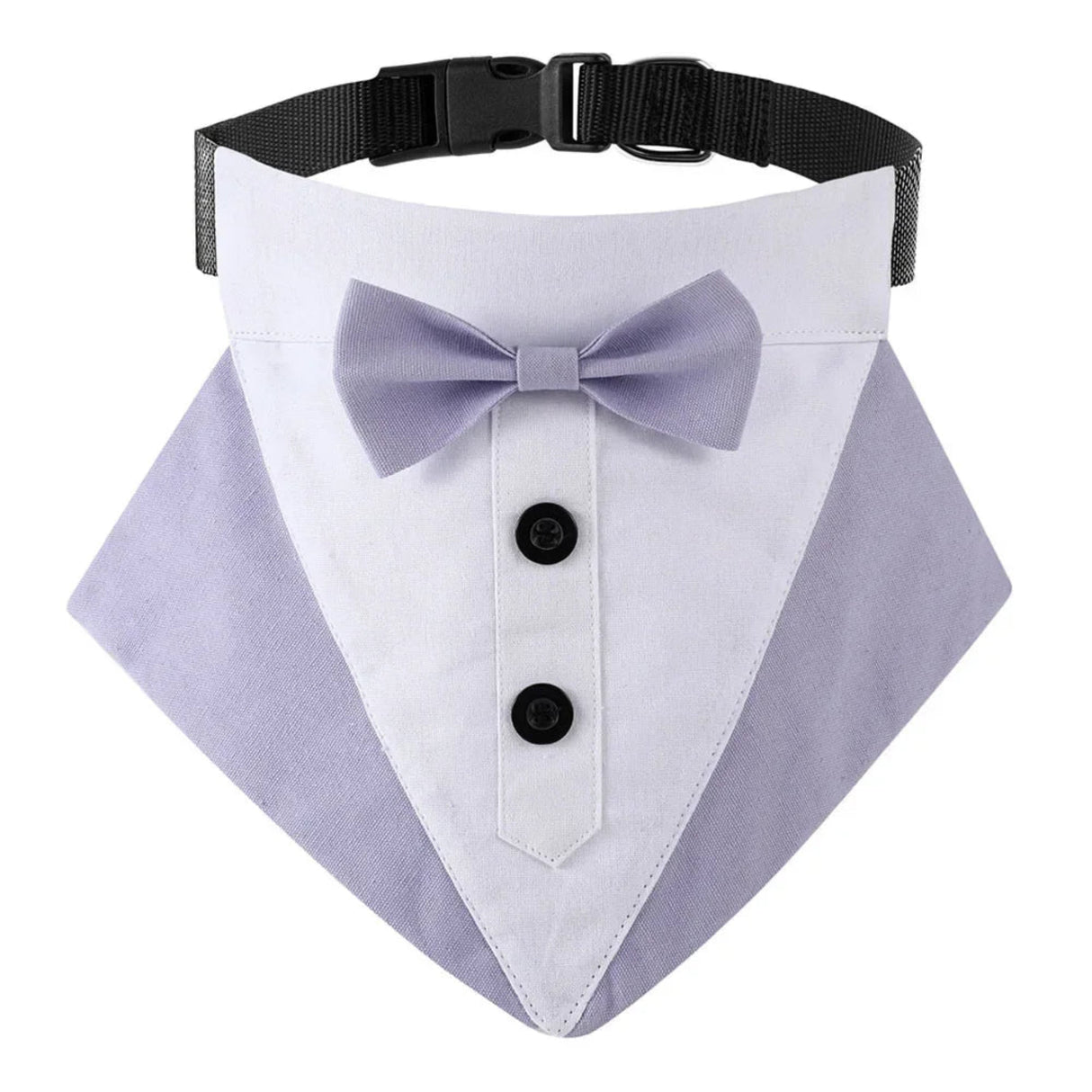 Dog Formal Bandana Tuxedo Scarf with Bow Tie Wedding Party Outfit Dress-up Accessories Dog Attire Costume Gentleman Neckerchief