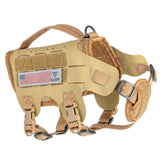 Tactical Dog Harness Vest with Handle, Military Dog Harness for Large Medium Dogs,No-Pull Service Dog Vest,Adjustable Dog Vest