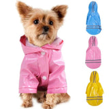 Abrigo de lluvia de verano para exteriores para cachorros y mascotas, chaquetas impermeables con capucha de tallas S a XL, impermeable de PU para perros, ropa, impermeable para perros pequeños 