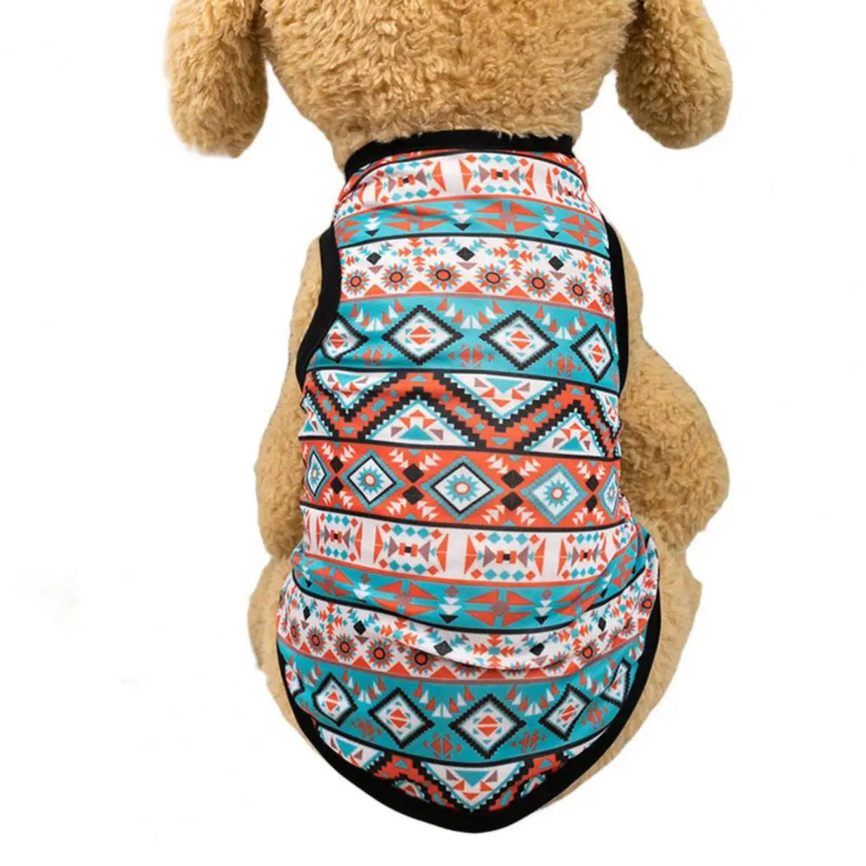 Trendy  Dog T-shirt Sleeveless Vintage Pet Summer Clothes Ethnic Style Soft Cat Summer Vest Pet Supplies