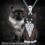 Creative and Handsome Maine Coon Cat Pendant Necklace for Women Exquisite Pet Kitten Jewelry Accessories Cat Lovers Holiday Gift