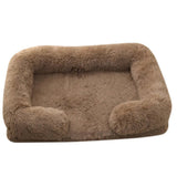 Cama grande para perros Cama de felpa para perros Cama para mascotas de invierno con almohadilla gruesa Sofá cama para perros Almohadilla extraíble Perrera cuadrada para perros pequeños y grandes