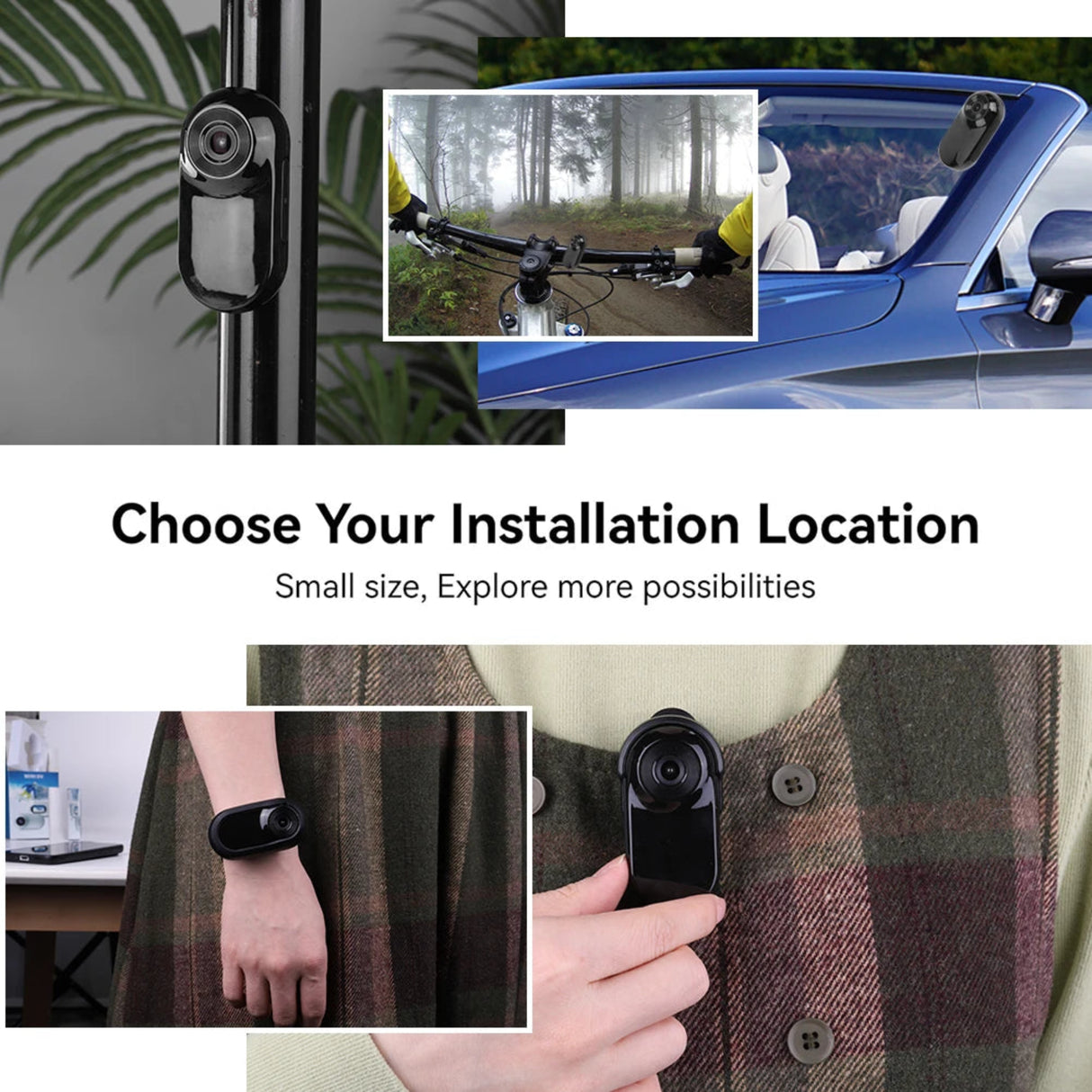 HD 1080P Wireless Collar Camera No WiFi Needed Dog Cat Pet Camera Collar Sport/Action Camera Video Records with 32G Card for Cat