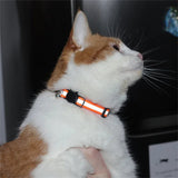 Reflective Nylon Dog Collar Night Safety Flashing Light Up Adjustable Dog Leash Pet Collar for Cats and Small Dogs Pet Supplies