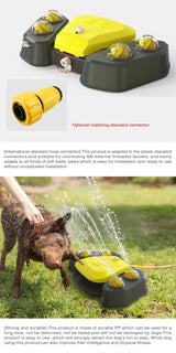 Bebedero de agua para perros, rociador automático para baño de perros al aire libre, comedero para perros, juguetes interactivos para mascotas de gran venta