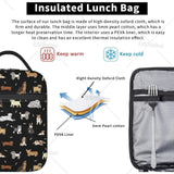 Cute Dogs Thermal Lunch Bag Puppy Pets Lunch Box Portable Insulated Meal Bag Food Container for School Work Picnic Travel