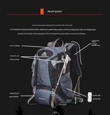 Aione Suspension Hiking Backpack Men and Women Riding Outdoor