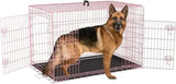 48 Inch Dog Crate Dog Cage for Large Dogs Folding Mental Wire Dog Kennel Outdoor and Indoor with Double-Door Divider Panel