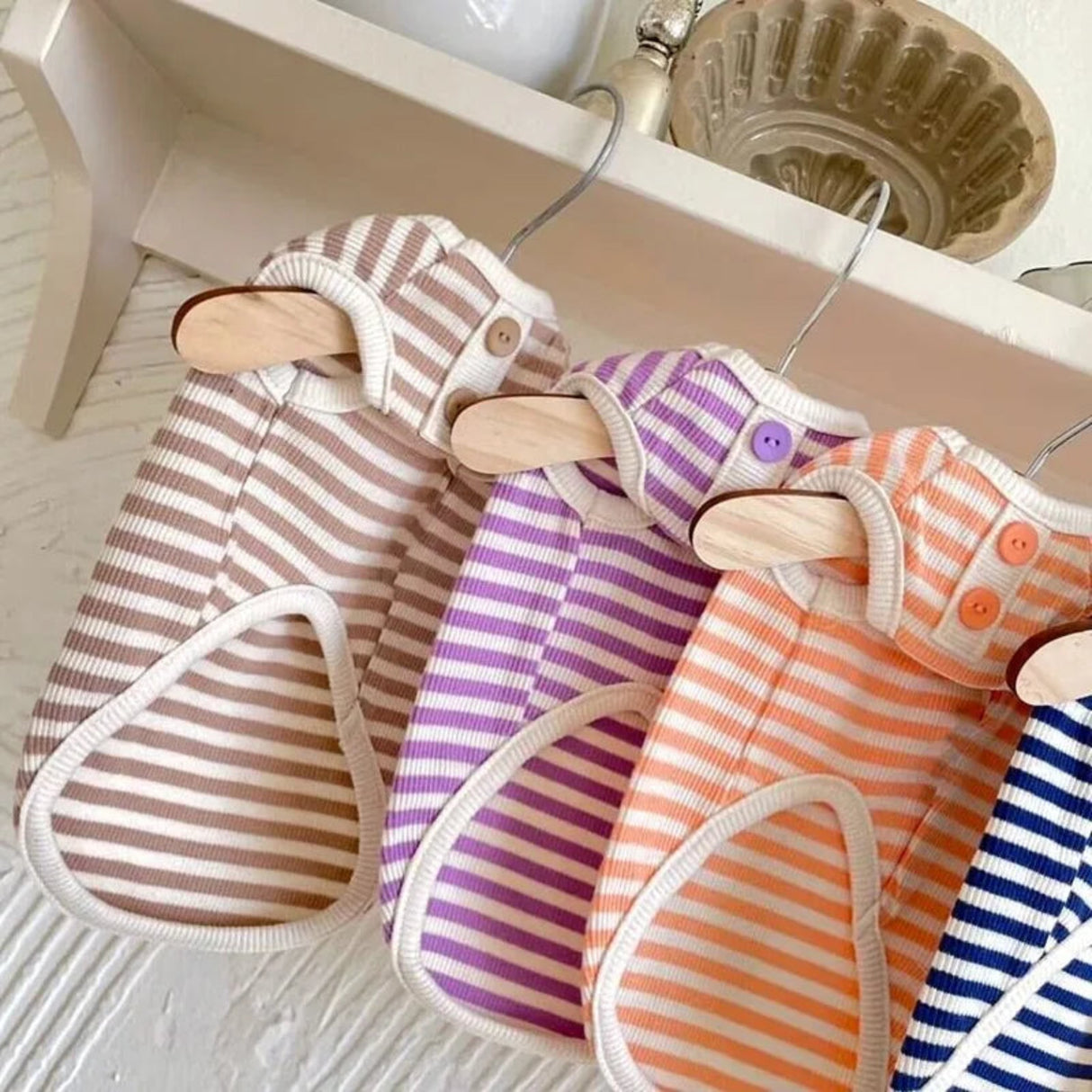 New Pet Dog Striped Sweatshirt Dog Clothes for Small Dogs Puppy Summer Clothes Soft Cat Dog Vest Bichon Chihuahua Dog Costumes