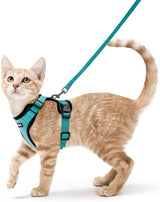 ATUBAN Cat Harness and Leash for Walking,Escape Proof Soft Adjustable Vest Harnesses for Cat,Breathable Reflective Strips Jacket