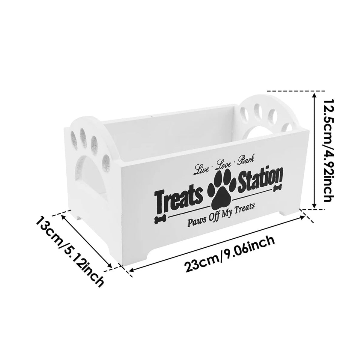 Contenedor de golosinas de madera para perros con 2 frascos de plástico Caja de almacenamiento de golosinas para mascotas rústica y práctica para dueños y amantes de las mascotas Suministros para mascotas 