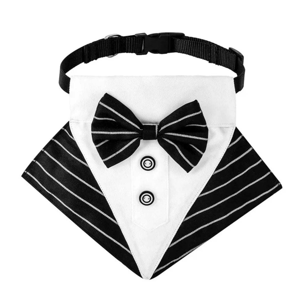 Dog Formal Bandana Tuxedo Scarf with Bow Tie Wedding Party Outfit Dress-up Accessories Dog Attire Costume Gentleman Neckerchief