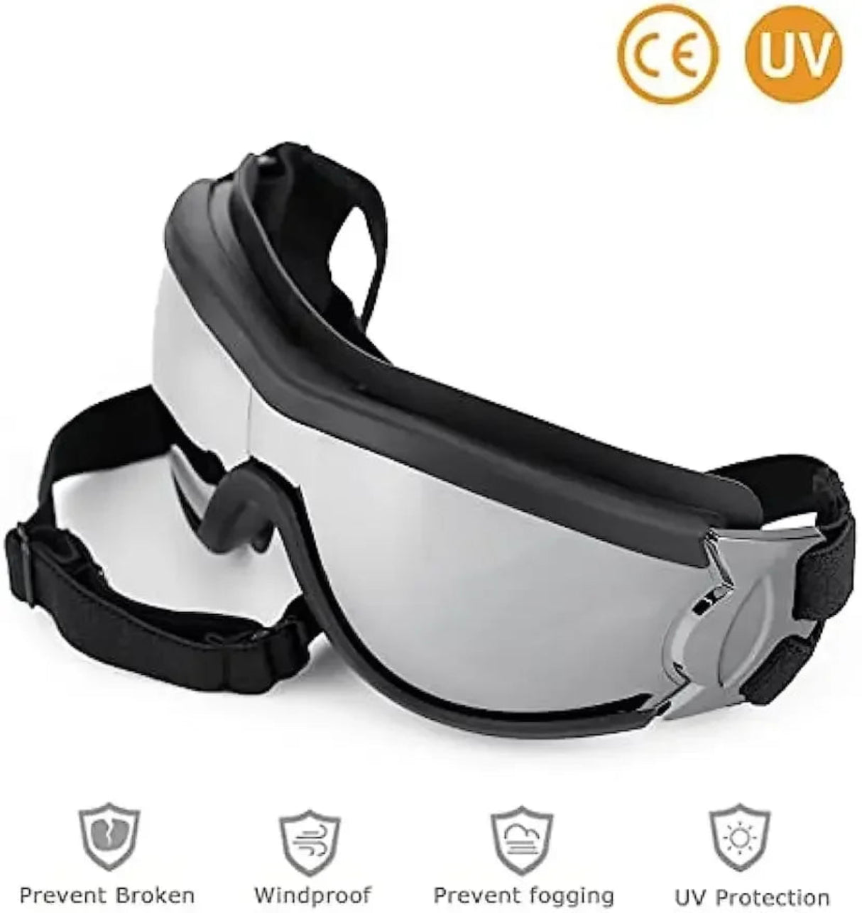 Gafas de sol ajustables para perros, gafas de sol anti-UV, protección para los ojos, gafas de sol negras para perros de uso generalizado, suministros para mascotas 