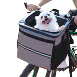 Dog Bike Basket, Small Medium Pets Dog Basket for with Breathable Mesh, Removable Bicycle Basket Front Handlebar Bicycle Basket