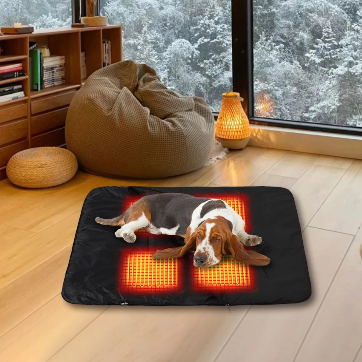 Pet Heating Pad Waterproof Portable Travel Pet Sleeping Bed 3 Levels Heated Warming Dog Cat Sleeping Bag for Indoor Outdoor