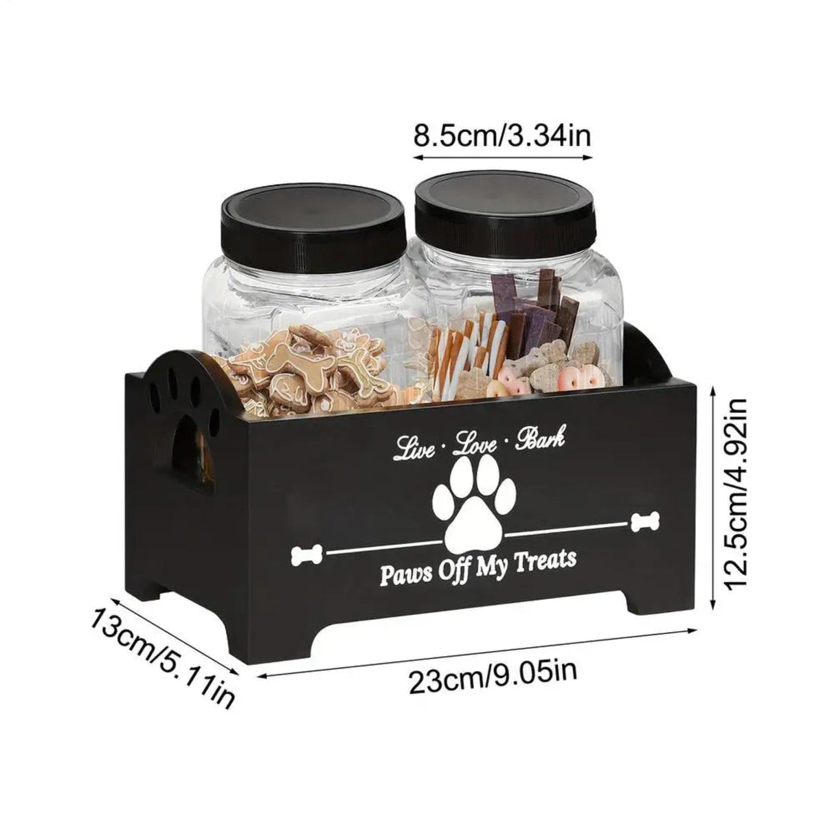 Dog Treat Container Wooden Puppy Cookie Holder Multifunctional Airtight Dog Food Storage Container Dog Stuff Organizer For Dog