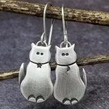 Cute cat earrings, holiday jewelry for women's holiday