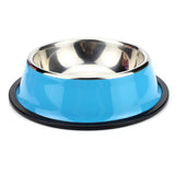 Cuencos antideslizantes para perros de acero inoxidable de 200/400/600 ml, recipiente para beber agua y comida para cachorros, comederos para mascotas, accesorios para perros