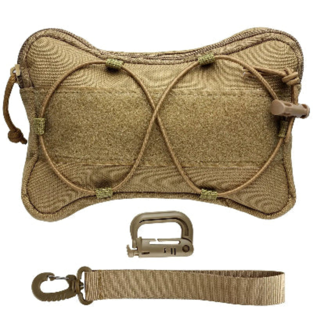 Bolsa lateral táctica K9, pequeña bolsa Molle horizontal para arnés de perro de servicio, accesorio para chaleco táctico para perro, alforja con forma de hueso