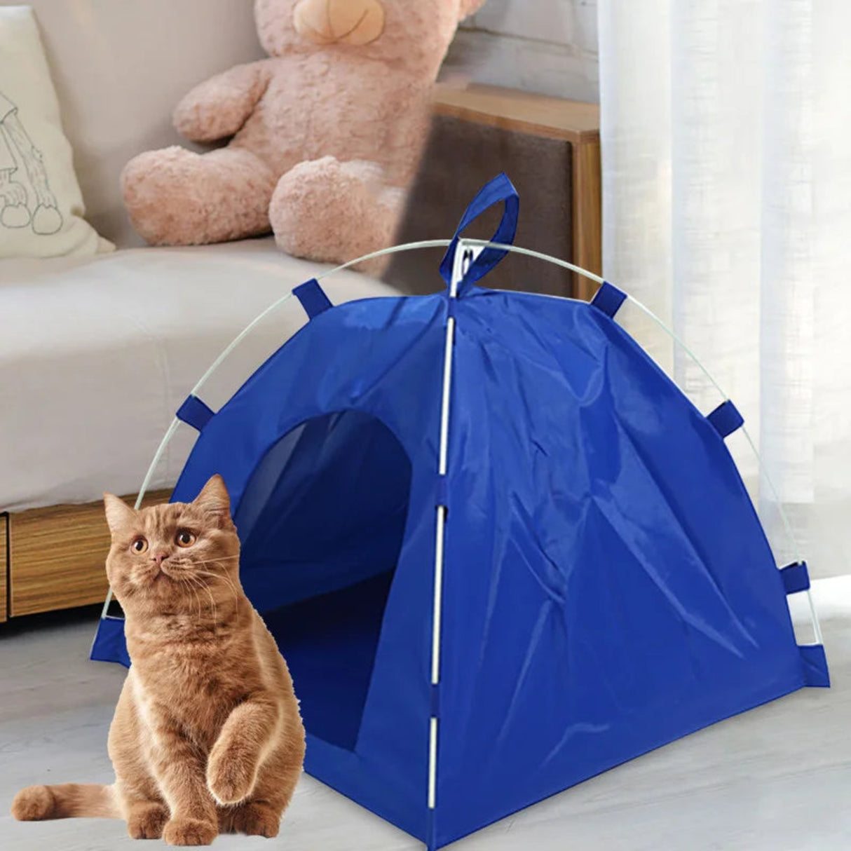 Portable Folding Dog House Pet Cage Cat Carrier Tent Playpen Puppy Kennel Breathable Easy Operation Outdoor Removable Fence Bed